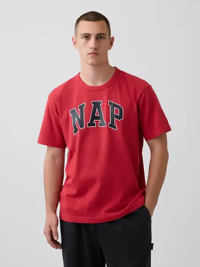 Oversize-Pyjama-T-Shirt mit Nap-Logo