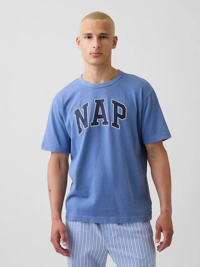 Oversize-Pyjama-T-Shirt mit Nap-Logo