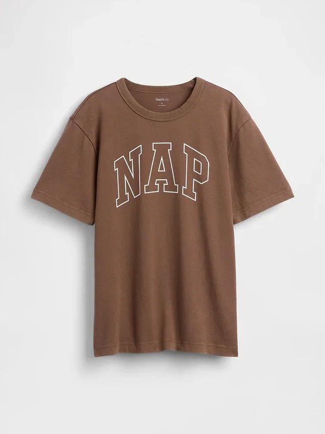 Oversize-Pyjama-T-Shirt mit Nap-Logo