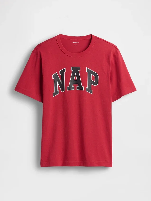 Oversize-Pyjama-T-Shirt mit Nap-Logo