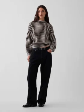 Oversize-Rollkragen-Pullover aus 100 % Baumwolle