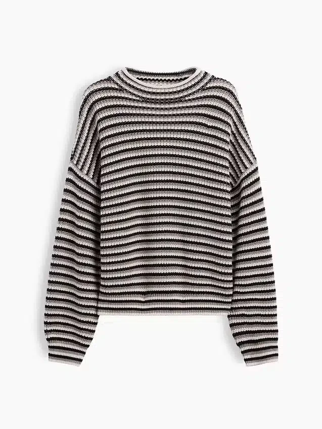 Oversize-Rollkragen-Pullover aus 100 % Baumwolle