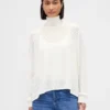 Oversize-Rollkragenpullover aus Pointelle-Strick