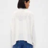 Oversize-Rollkragenpullover aus Pointelle-Strick