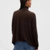 Oversize-Rollkragenpullover aus Pointelle-Strick