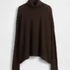 Oversize-Rollkragenpullover aus Pointelle-Strick