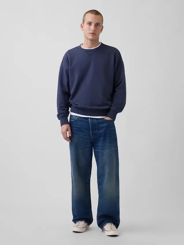 Oversize-Sweatshirt für Erwachsene aus schwerem French-Terry