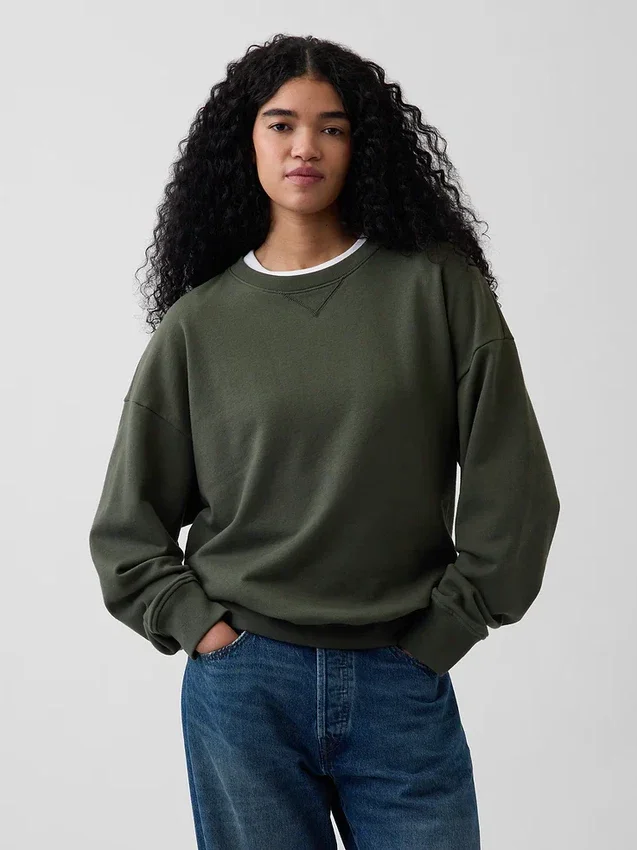 Oversize-Sweatshirt für Erwachsene aus schwerem French-Terry