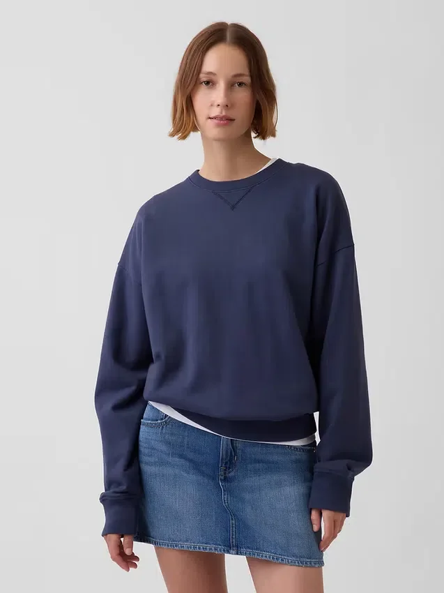Oversize-Sweatshirt für Erwachsene aus schwerem French-Terry