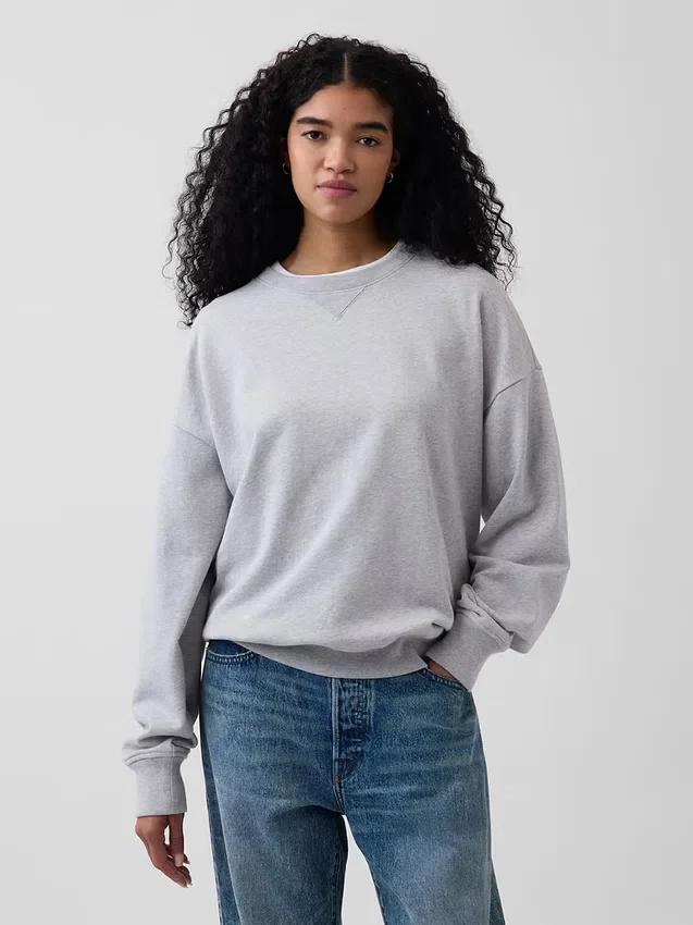 Oversize-Sweatshirt für Erwachsene aus schwerem French-Terry