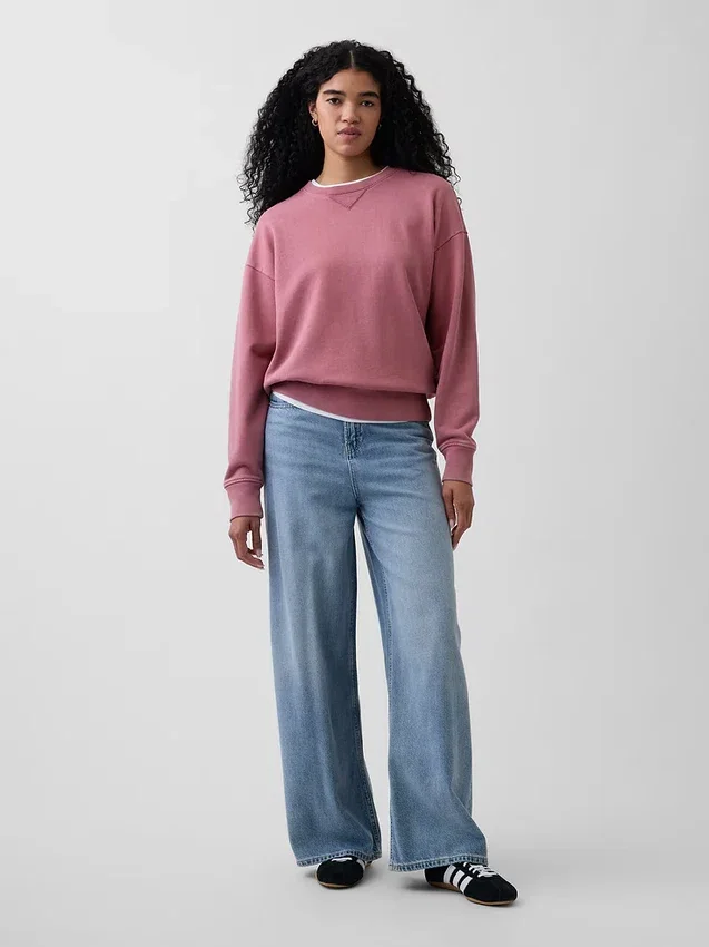Oversize-Sweatshirt für Erwachsene aus schwerem French-Terry