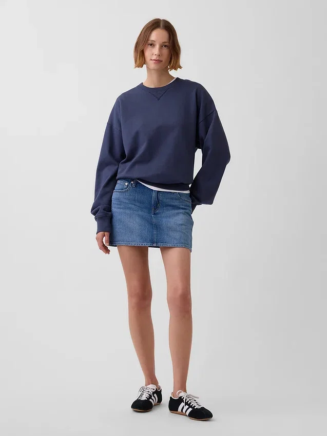 Oversize-Sweatshirt für Erwachsene aus schwerem French-Terry