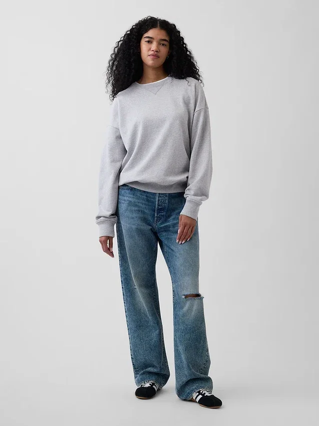 Oversize-Sweatshirt für Erwachsene aus schwerem French-Terry