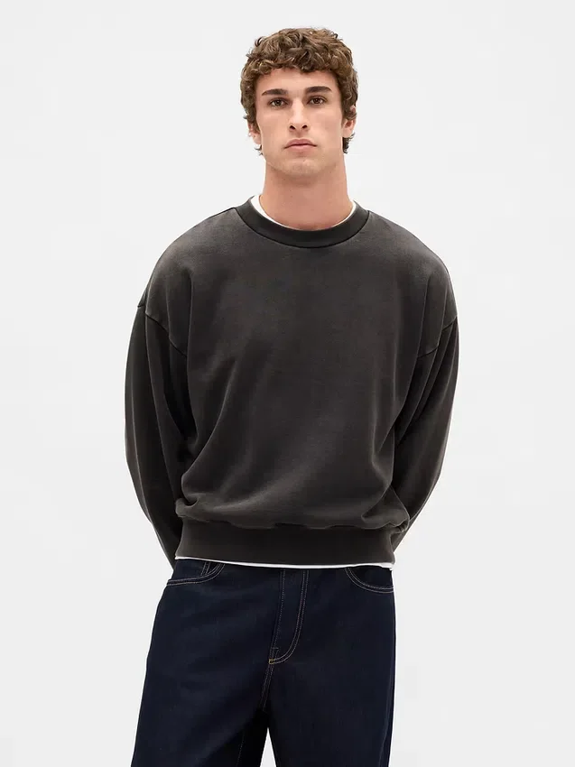 Oversize-Sweatshirt für Erwachsene aus schwerem Stoff