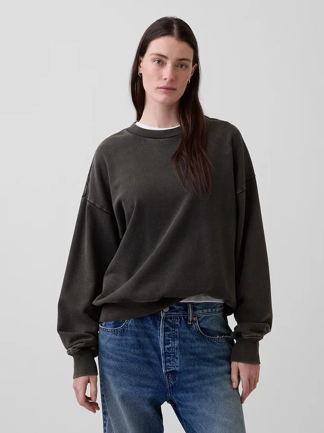Oversize-Sweatshirt für Erwachsene aus schwerem Stoff