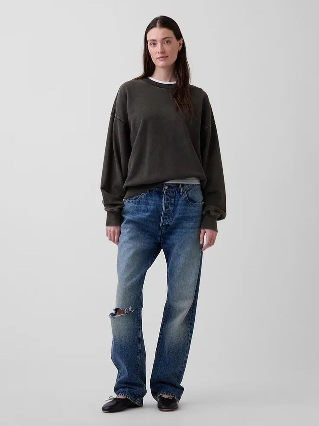 Oversize-Sweatshirt für Erwachsene aus schwerem Stoff
