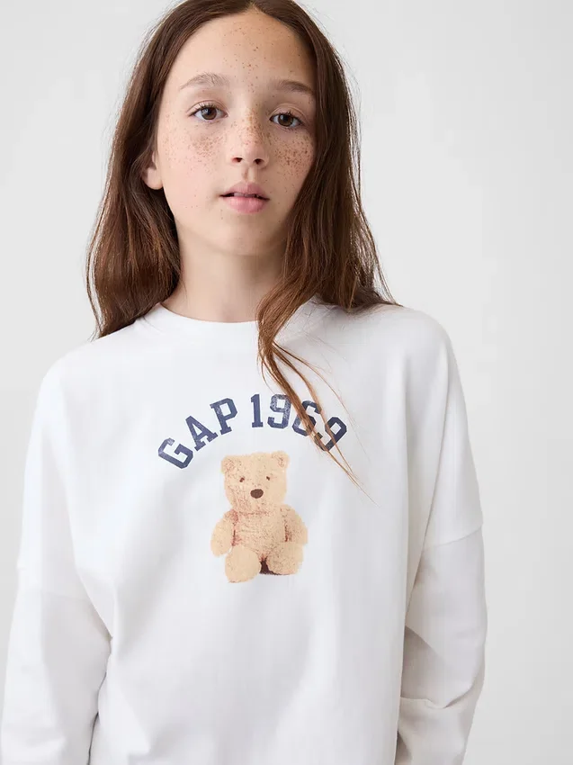 Oversize-T-Shirt für Kinder aus schwerem Stoff