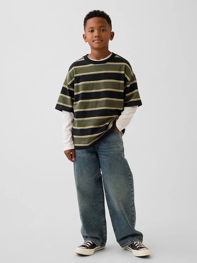 Oversize-T-Shirt für Kinder aus schwerem Stoff