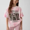 Oversize-T-Shirt für Kinder mit Nirvana-Motiv