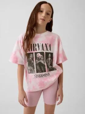 Oversize-T-Shirt für Kinder mit Nirvana-Motiv