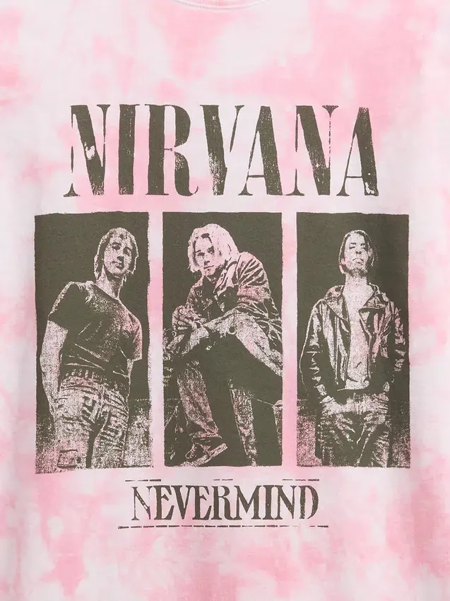 Oversize-T-Shirt für Kinder mit Nirvana-Motiv