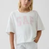 Oversize-T-Shirt für Kinder mit weitem Ausschnitt