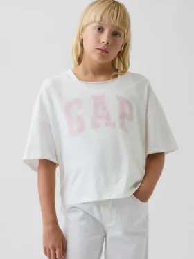 Oversize-T-Shirt für Kinder mit weitem Ausschnitt