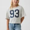 Oversize-T-Shirt für Kinder mit weitem Ausschnitt
