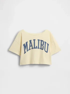 Oversize-T-Shirt für Kinder mit weitem Ausschnitt