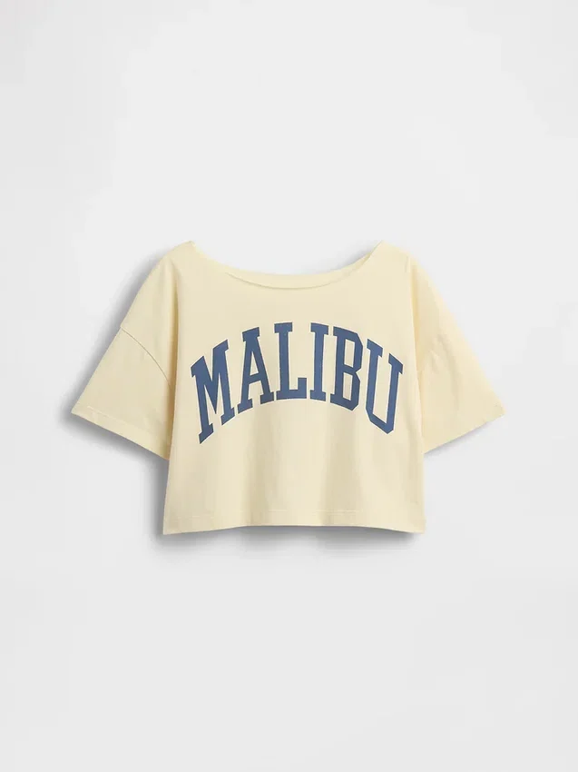 Oversize-T-Shirt für Kinder mit weitem Ausschnitt