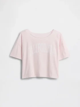 Oversize-T-Shirt für Kinder mit weitem Ausschnitt