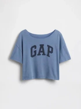 Oversize-T-Shirt für Kinder mit weitem Ausschnitt