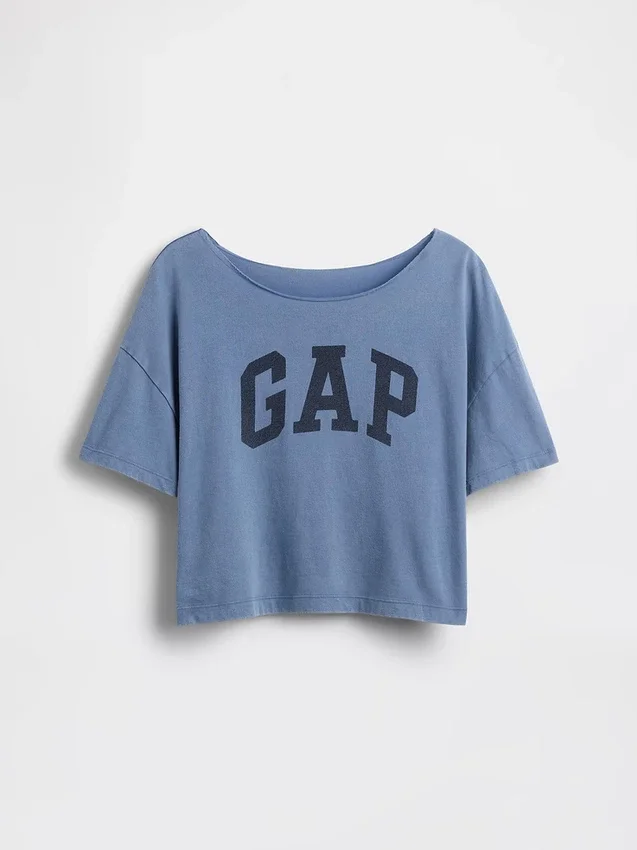 Oversize-T-Shirt für Kinder mit weitem Ausschnitt