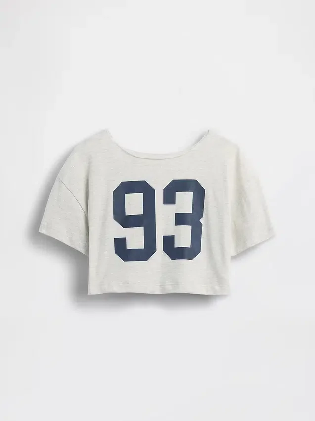 Oversize-T-Shirt für Kinder mit weitem Ausschnitt