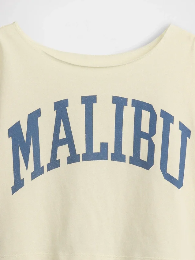Oversize-T-Shirt für Kinder mit weitem Ausschnitt