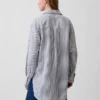 Oversize-Tunika-Hemd aus Leinenmischung