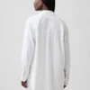 Oversize-Tunika-Hemd aus Leinenmischung