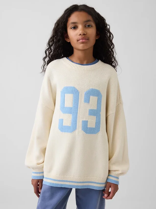 Oversize-Tunika-Pullover für Kinder