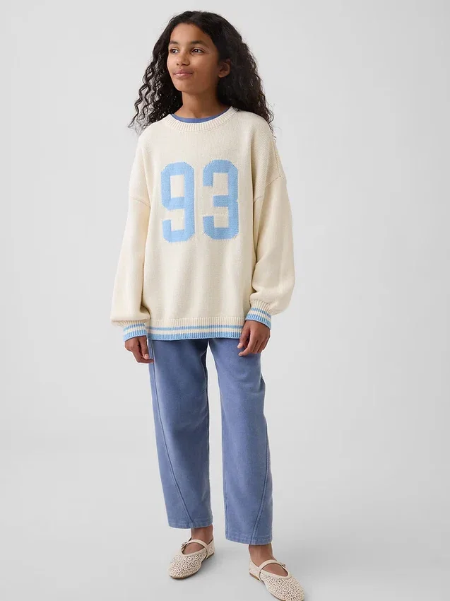 Oversize-Tunika-Pullover für Kinder