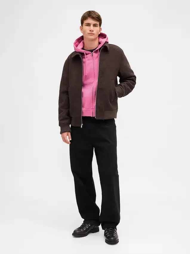 Oversized-Crop-Hoodie mit Reißverschluss für Erwachsene