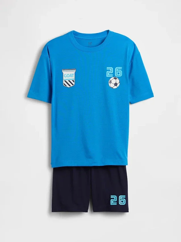 Oversized-Fußball-Shorts-Set für Kinder aus recyceltem Material