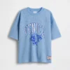 Oversized-Jersey-T-Shirt für Kinder mit Grafikprint aus Mesh