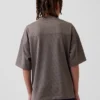 Oversized-Jersey-T-Shirt für Kinder mit Grafikprint aus Mesh