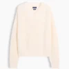 Oversized-Pullover aus 100 % Baumwolle mit Shaker-Strick und V-Ausschnitt