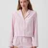 Oversized-Pyjama-Hemd aus Popeline