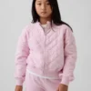 Oversized-Steppjacke mit Reißverschluss für Kinder