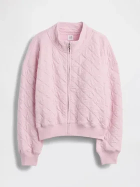Oversized-Steppjacke mit Reißverschluss für Kinder