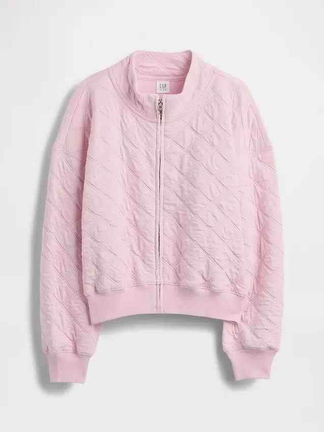 Oversized-Steppjacke mit Reißverschluss für Kinder
