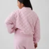 Oversized-Steppjacke mit Reißverschluss für Kinder