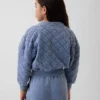 Oversized-Steppjacke mit Reißverschluss für Kinder